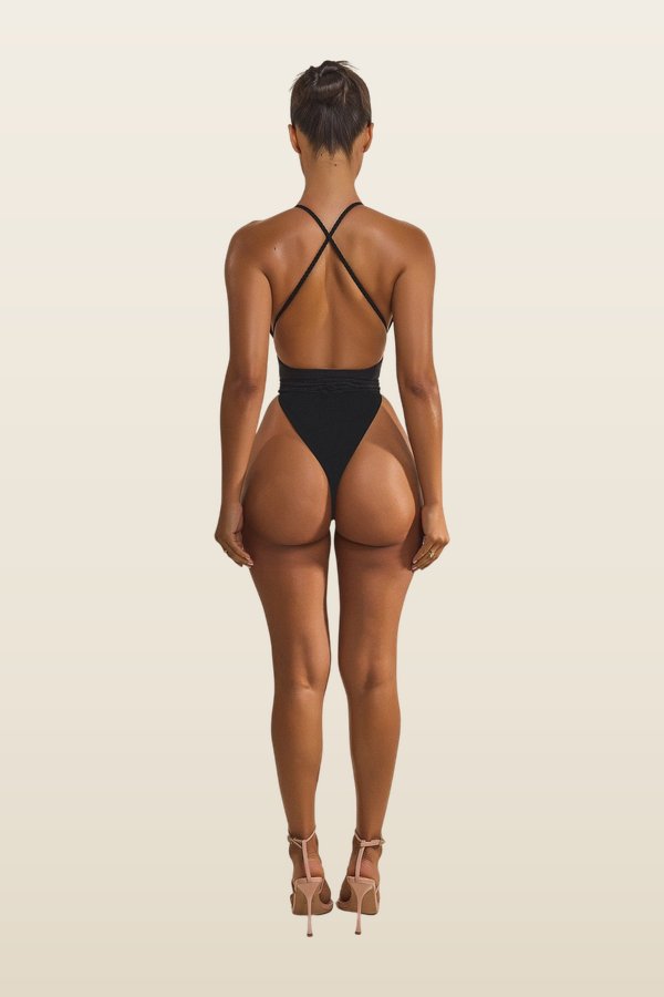 The Fishtail Swimsuit — model back