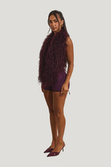 The Fur Leia Top — model side
