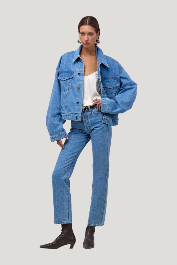 The Perfect Denim Jacket (Classic — model front