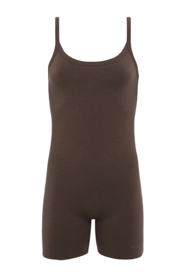Cotton Stretch The Romper | Coffee — packshot