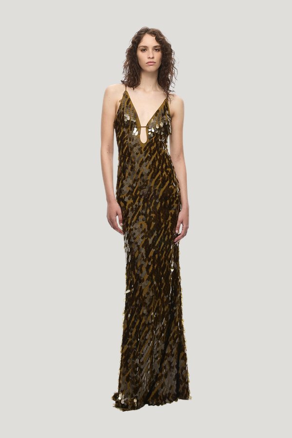 The Sapphire Sequin Dress — model front