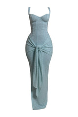 The Lace Tie Front Maxi Dress — packshot