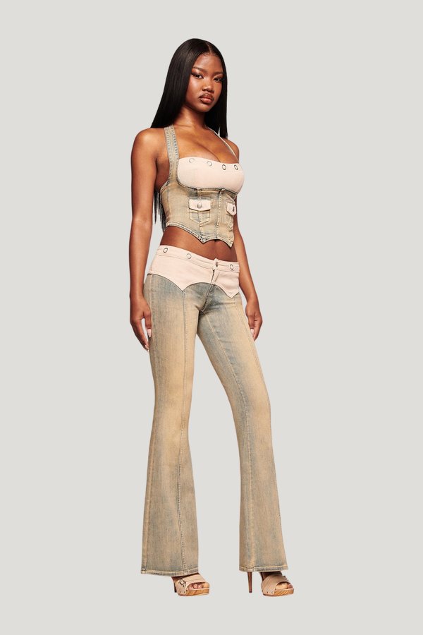 Tommie Jean - Antique Denim — model side