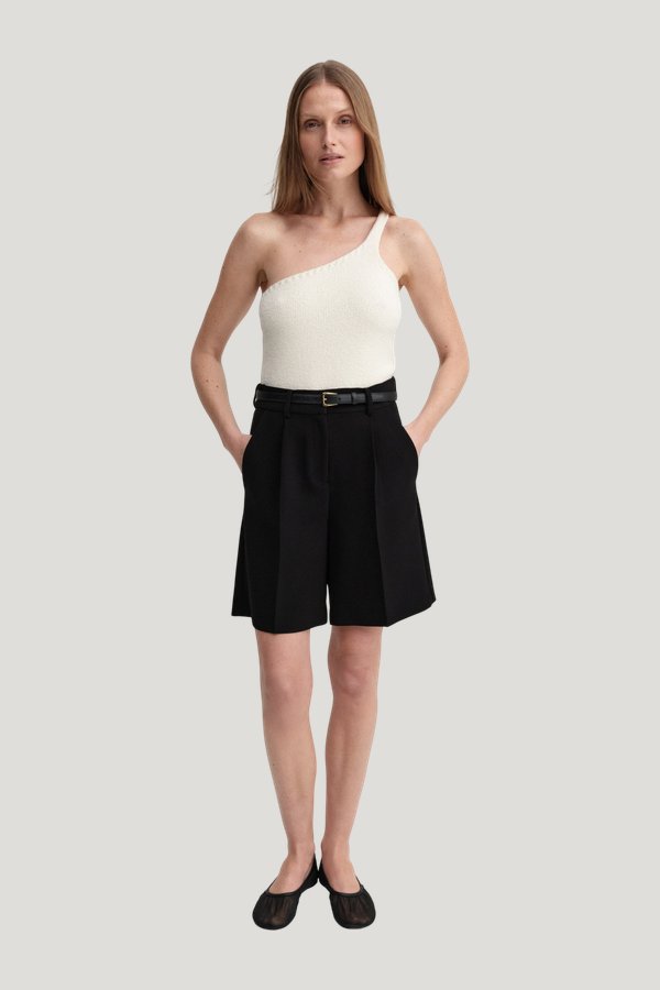 Una One-Shoulder Top, shell — model front