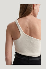 Una One-Shoulder Top, shell — model side