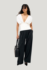 V Neck Top — model side
