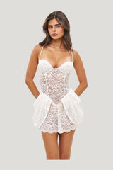 Vecna White Lace - Mini Dress — model front