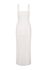 Verna Lace Stripe Midi Dress — packshot