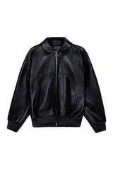 Vintage Leather Bomber Jacket — packshot