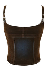 Vivaine Denim Corset Top - Neutral — packshot