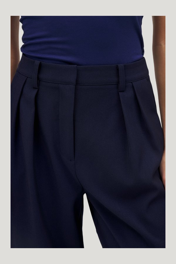 Wide High Waist Suit Pants — extra