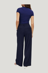 Wide High Waist Suit Pants — model side