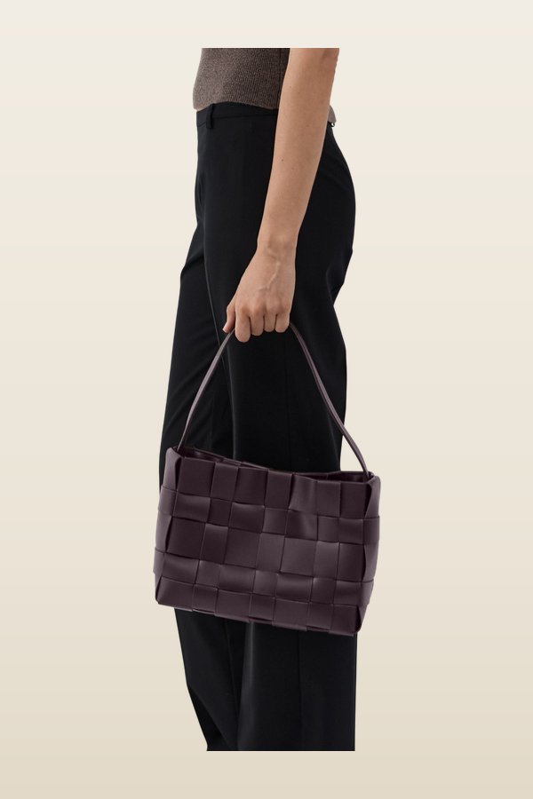 Woven Mini Tote — model back