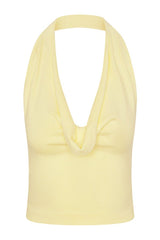 x JENNIE Briar Knit Halter Top - Morning Light — packshot