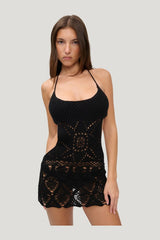 x JENNIE Gabriella Crochet Coverup — model side