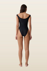 Yumi U-Wire Plunge One Piece Swimsuit — model back