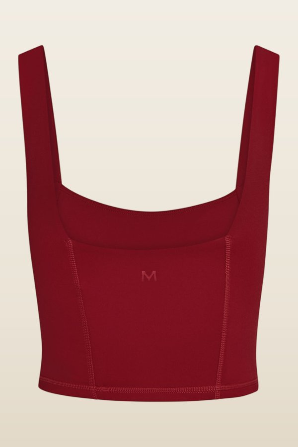Zion Tank - Cherry/Ivory — model back