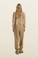 Zipped mouliné polo — model back
