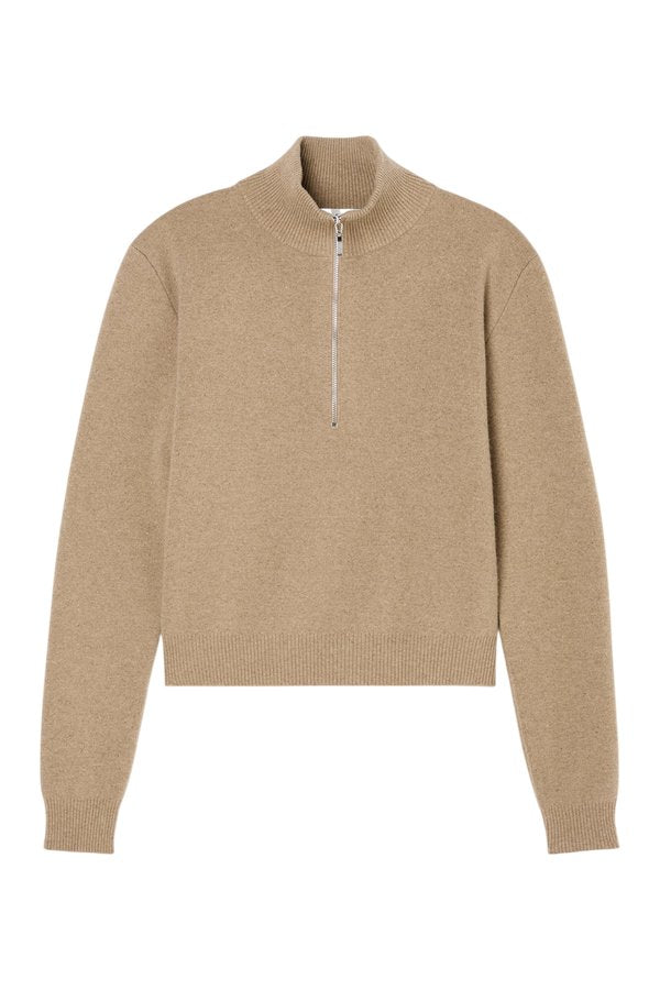 Zipped mouliné polo — packshot