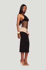 Zoreen Midi Dress — model side